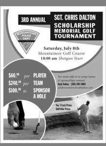 Dalton 2017 Golf Tournament Flyer